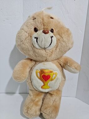 Care Bears Kenner Champ Bear Orange Trophy Vintage 1985 Plush 13" No Box